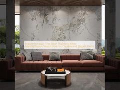 Dayanıklı ve Zarif Zeminler için 9mm Kalınlığında İç Mekan Porselen Fayanslar Beyaz Mermer/İllüzyon/Ahşap