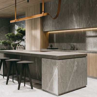 Özelleştirilebilir Gri Mermer Görünümlü Seramik Yer Karosu 12mm Kalınlık