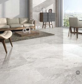 Breş Taşlı Banyo 24x48 Ebat Porselen Karo Mermer Görünümlü Mat Kaplama Açık Gri Renk