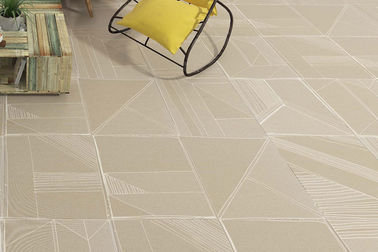 Mürekkep Püskürtmeli Dekorasyon Banyo Halı Fayansları 24 X 24 X 0.4 İnç CE Belgesi bej renk Düzensiz desenli karo