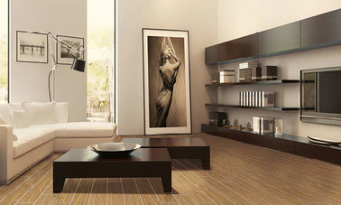 Rustik Ahşap Tahıl Yer Karosu Cilalı Sırlı Porselen Salon Döşeme Fayansları İçin Woodlike Fayans Banyo