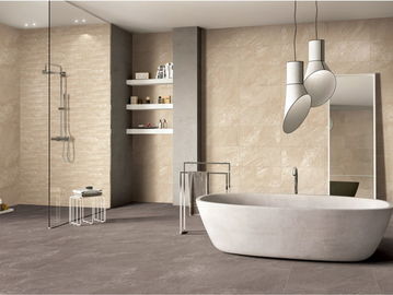 60*60cm Kayma Karşıtı Taş Görünüm Porselen Taş Düşük Su Emimi Ceram Sarı Banyo Duvar Taş