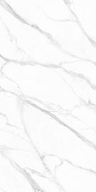 İyi Oturma Odası Carrara Beyaz Cilalı Mermer Yüksek Kaliteli Parlak Seramik Yer Karosu Mermer Fayans 160 * 320cm