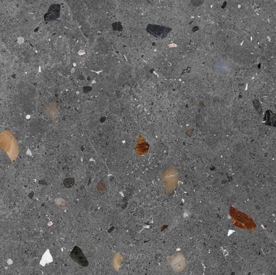 Terrazzo Mermer 600x600mm Mat Seramik Yer Karosu Kaymaz