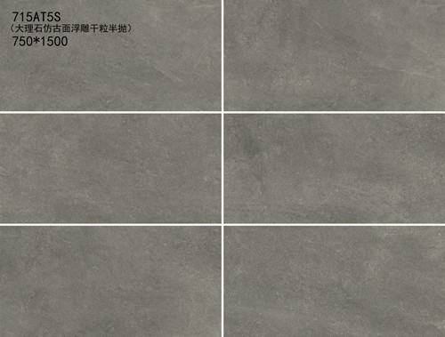 Aside Dayanıklı Kapalı Porselen Karolar Koyu Gri Renk 750 * 1500mm Banyo İçin Boyut